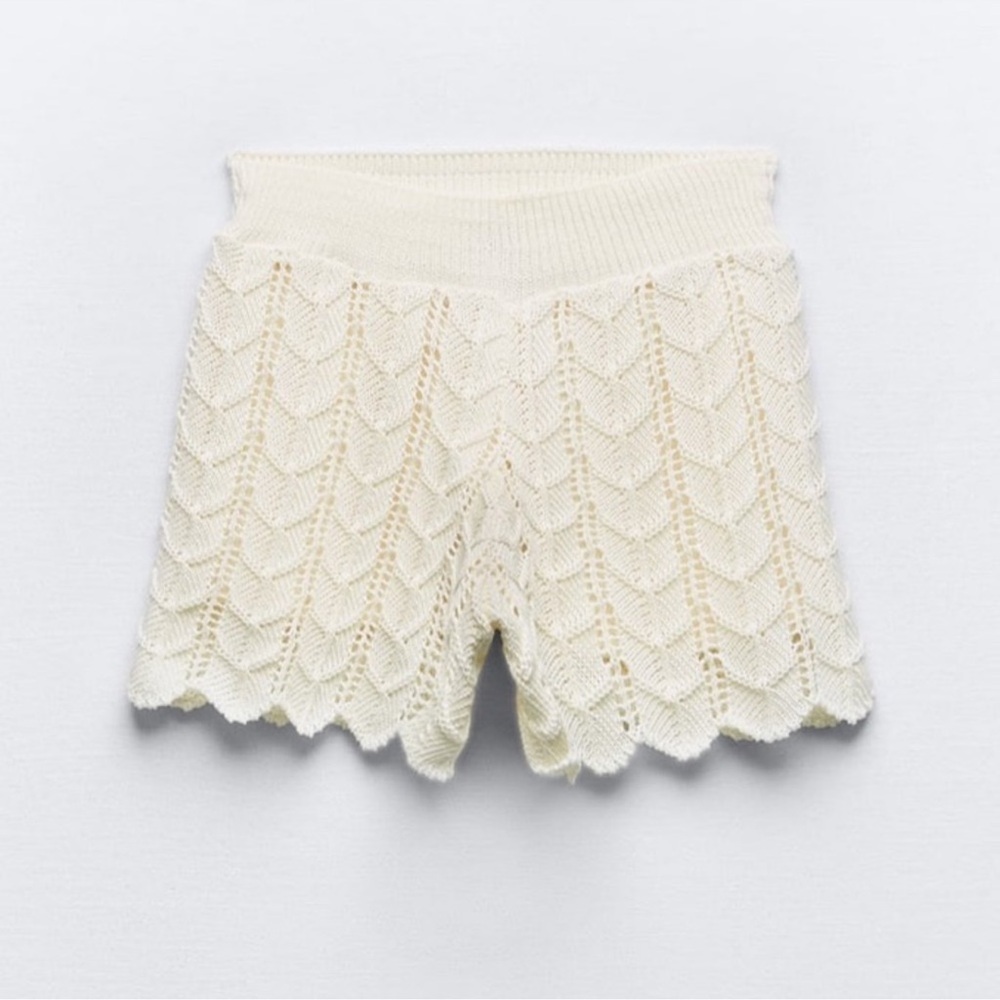 Zara crochet shorts